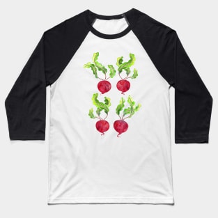 Beetroot Beets Watercolor Seamless Pattern Baseball T-Shirt